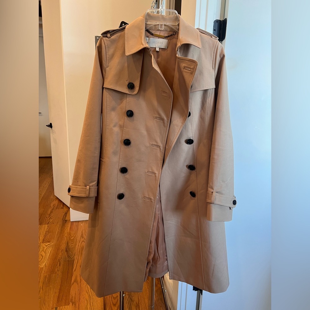 Hobbs London heavy cotton trench coat